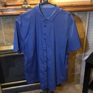 LuLu Lemon (L) short sleeve button up shirt.